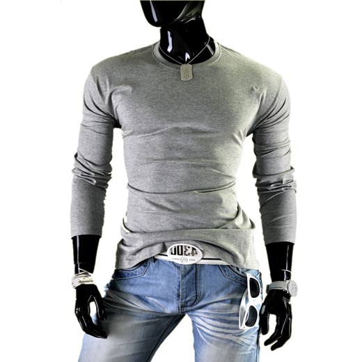 Bluza męska JL5 - szara ze sklepu Risardi w kategorii T-shirty męskie - zdjęcie 78646014
