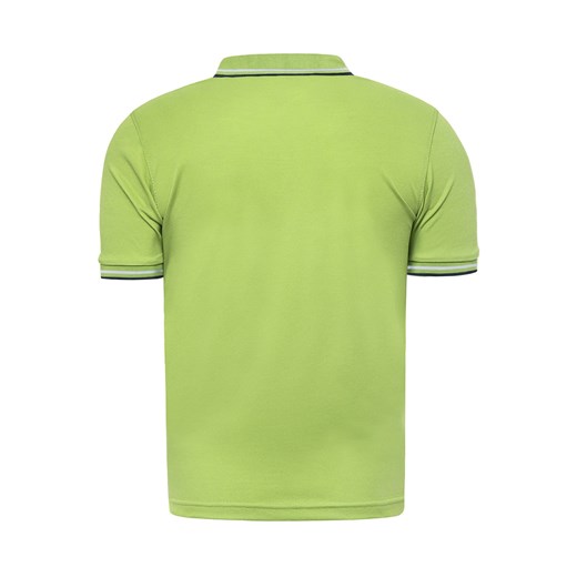 T-shirt męski Risardi zielony z krótkimi rękawami 