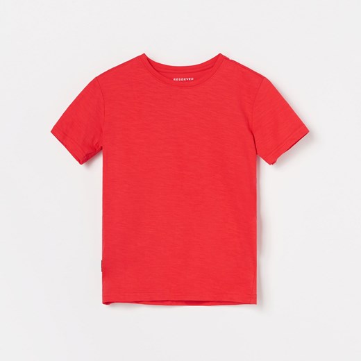 T-shirt chłopięce czerwony Reserved z krótkimi rękawami 