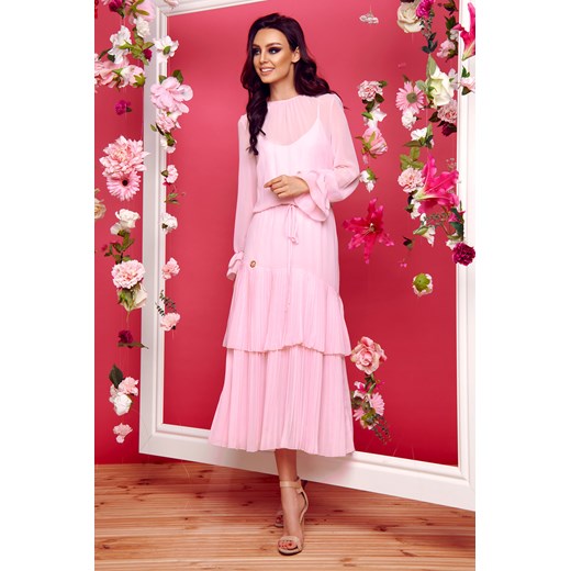 Sukienka Model L294 Powder Pink  Lemoniade S EVOSTYLE.pl