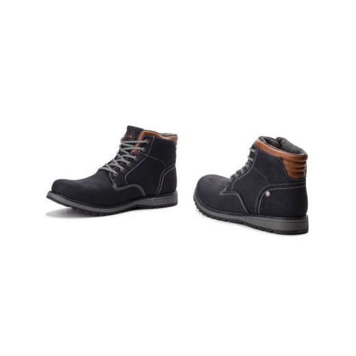 Buty zimowe męskie Lanetti sznurowane