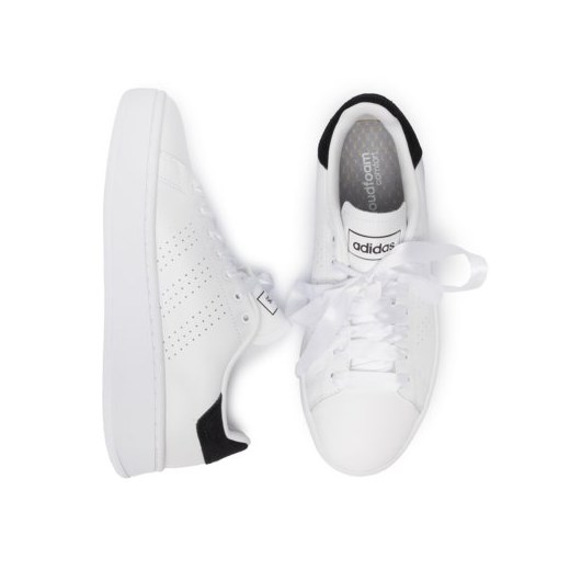 Białe buty sportowe damskie Adidas na platformie bez wzorów 