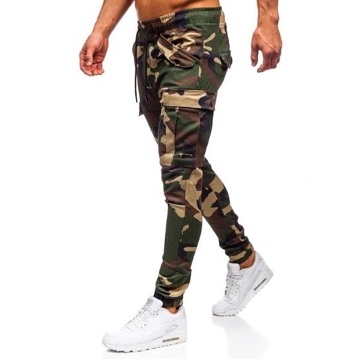Spodnie męskie joggery bojówki moro-khaki Denley 1005 Denley  XL okazja  