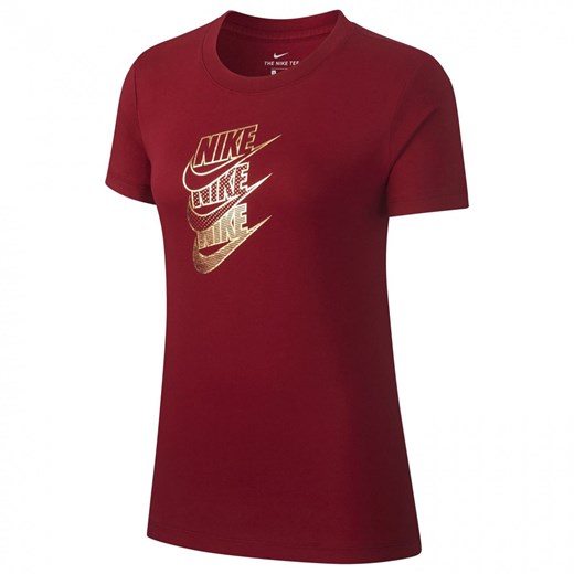 Bluzka damska Nike z okrągłym dekoltem z napisami 