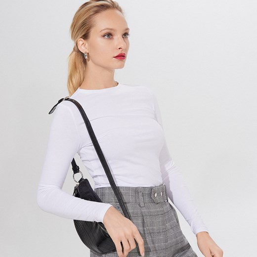 Mohito - Bawełniana bluzka basic - Biały Mohito XS