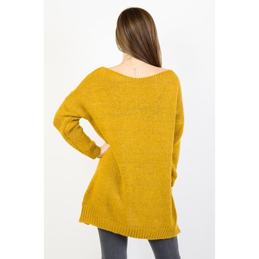 Sweter damski żółty Olika casualowy 