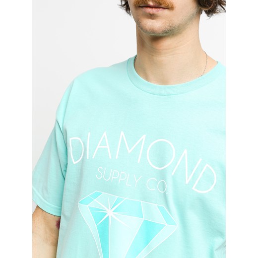 T-shirt męski Diamond Supply Co. gładki z krótkim rękawem 