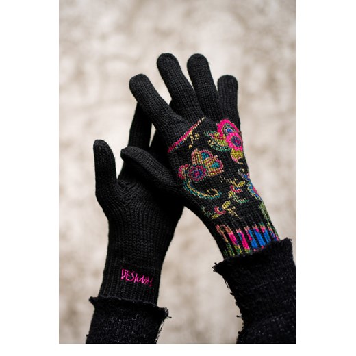 Desigual kolorowe rękawiczki Gloves Anubis