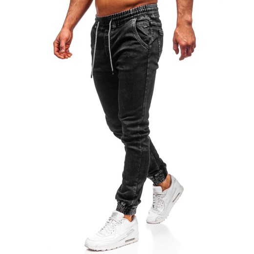 Spodnie jeansowe joggery męskie czarne Denley KA1072-2 Denley  S okazja  