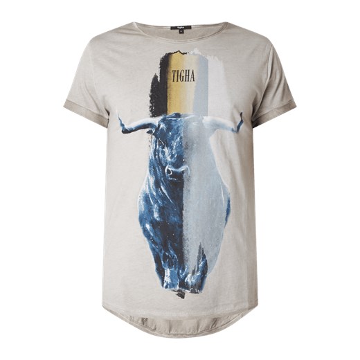 T-shirt ze zrolowanym brzegiem model 'Black Bull'  Tigha XXL Peek&Cloppenburg 