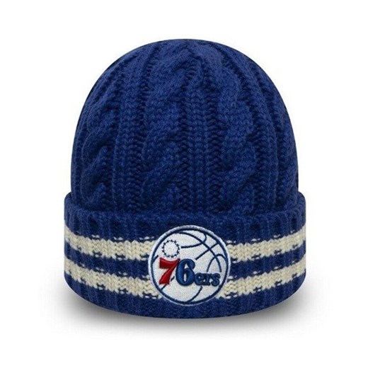Czapka zimowa New Era Stripe NBA Knit Philadelphia 76ers blue  New Era uniwersalny matshop.pl
