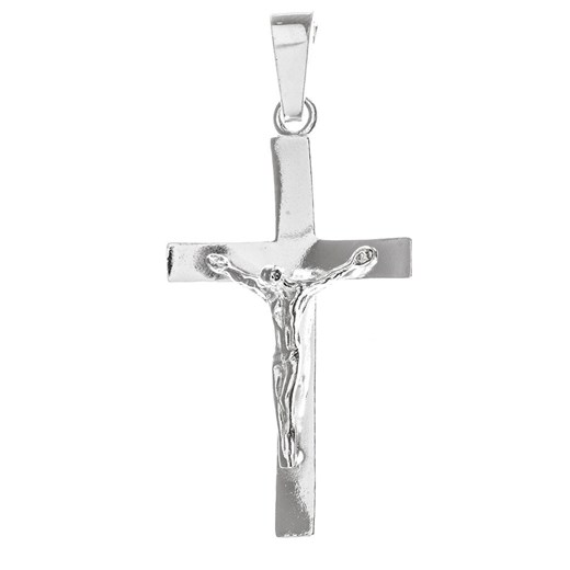 Krzyżyk srebrny z wizerunkiem Jezusa  MO093   uniwersalny PrezentySrebrne.pl