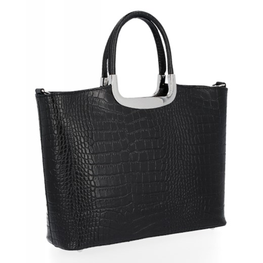Shopper bag Vittoria Gotti czarna biznesowa 