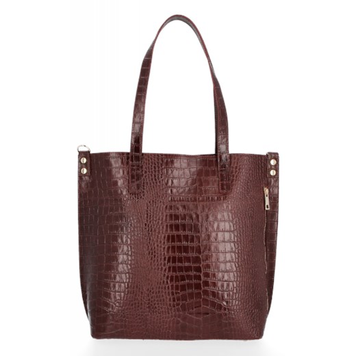 Shopper bag Vittoria Gotti bez dodatków z tłoczeniem duża elegancka 