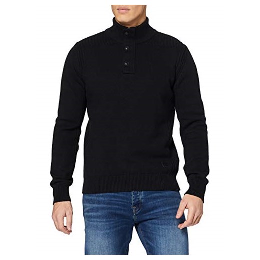 Sweter Schott NYC Milford9 dla mężczyzn, kolor: czarny