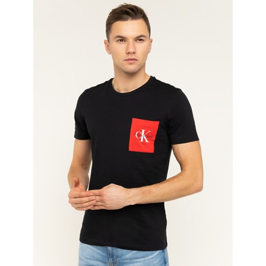 T-shirt męski Calvin Klein z krótkimi rękawami wiosenny 