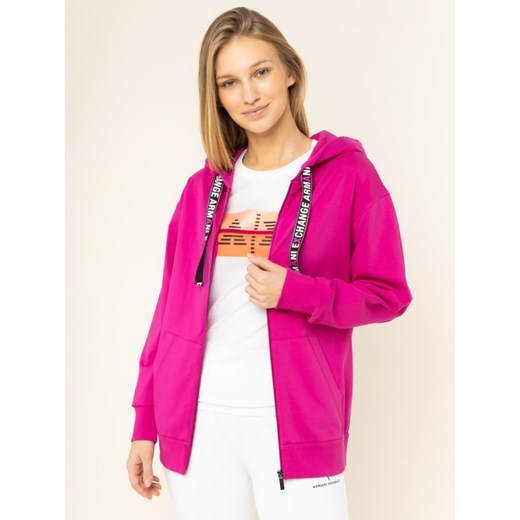 Bluza damska Armani Exchange krótka różowa młodzieżowa 