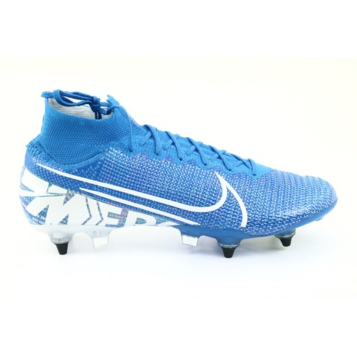 Buty sportowe męskie niebieskie Nike mercurial sznurowane 