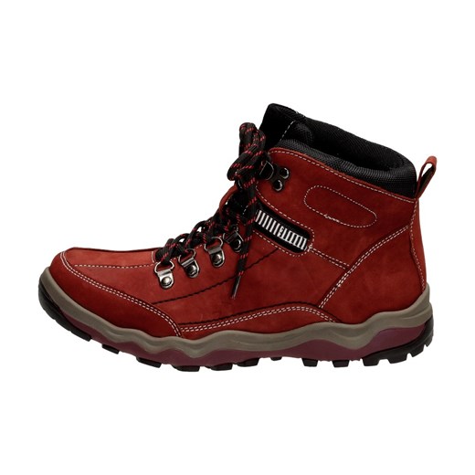 Buty trekkingowe damskie New Age sznurowane czerwone sportowe płaskie jesienne 