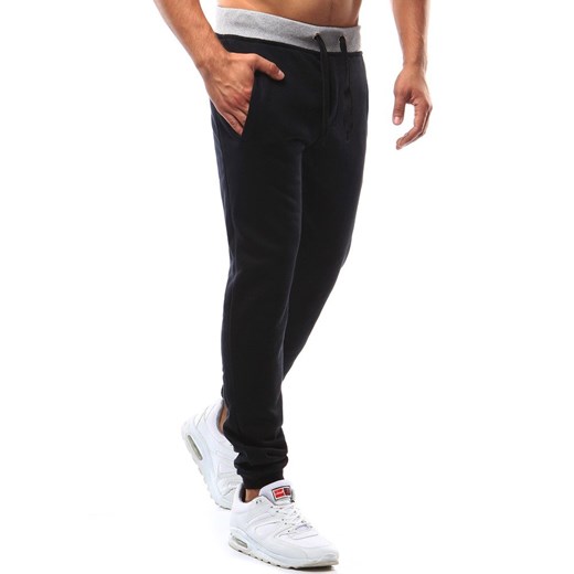 Spodnie męskie dresowe czarne (ux2213)  Dstreet M  okazja 
