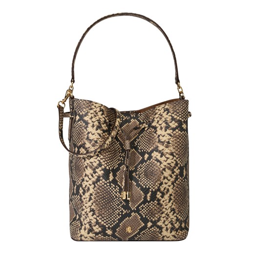 Shopper bag Lauren Ralph brązowa duża