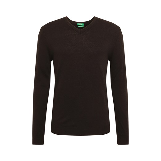 Sweter męski United Colors Of Benetton bez wzorów czarny casual 