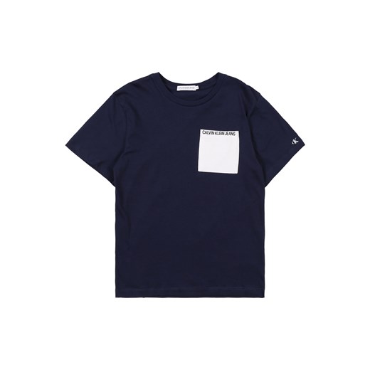 T-shirt chłopięce granatowy Calvin Klein z krótkim rękawem 