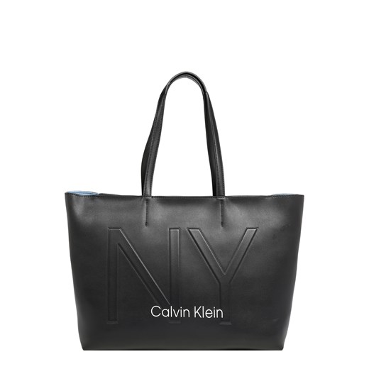 Shopper bag Calvin Klein skórzana duża na ramię 