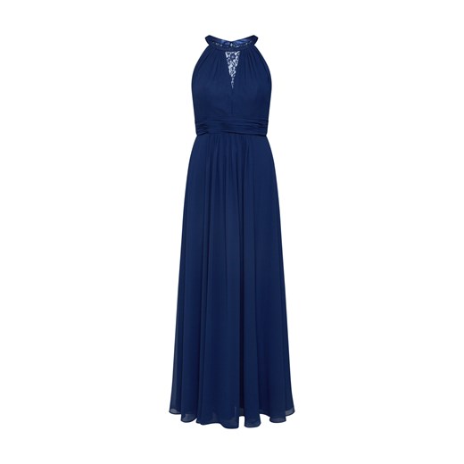 Sukienka Mascara zimowa na bal z dekoltem halter maxi bez rękawów