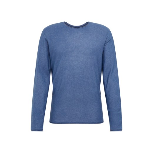 T-shirt męski Strellson niebieski bez wzorów z długim rękawem 