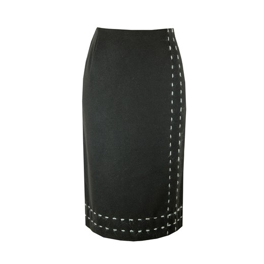Spódnica prosta czarna z fastrygą  semper czarny minimalistyczne