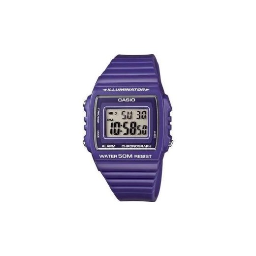 Zegarek damski Casio - W-215H-6AVEF - CENA DO NEGOCJACJI - DOSTAWA DHL GRATIS - RATY 0% swiss fioletowy alarmowy