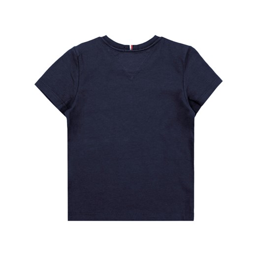Granatowy t-shirt chłopięce Tommy Hilfiger z krótkim rękawem 