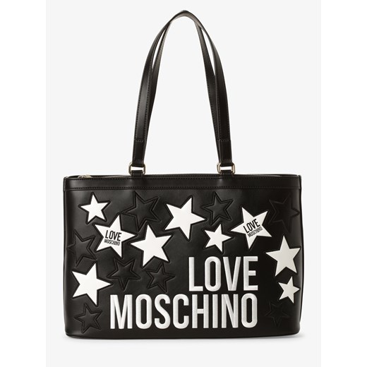 Shopper bag Love Moschino w stylu młodzieżowym na ramię bez dodatków 