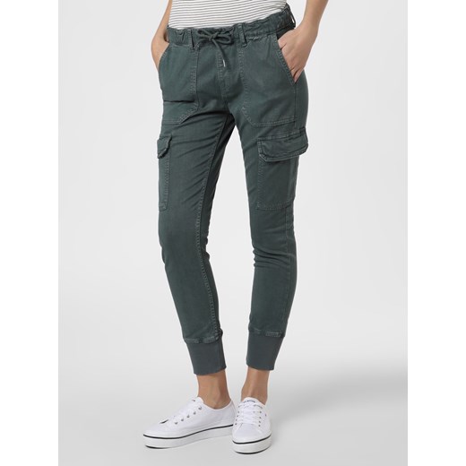 Spodnie damskie Pepe Jeans bez wzorów zielone 