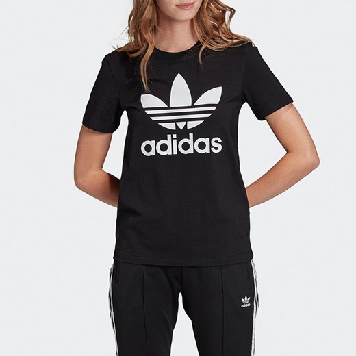 Bluzka damska Adidas Originals z okrągłym dekoltem z krótkimi rękawami w nadruki 