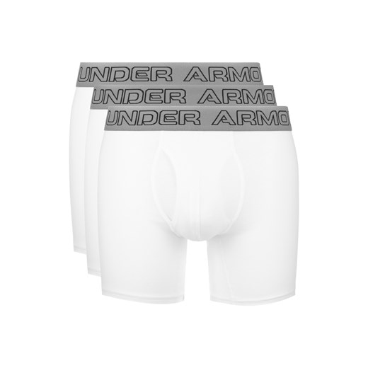 Under Armour Charged Cotton® Stretch 6” 3-pack Bokserki Biały
