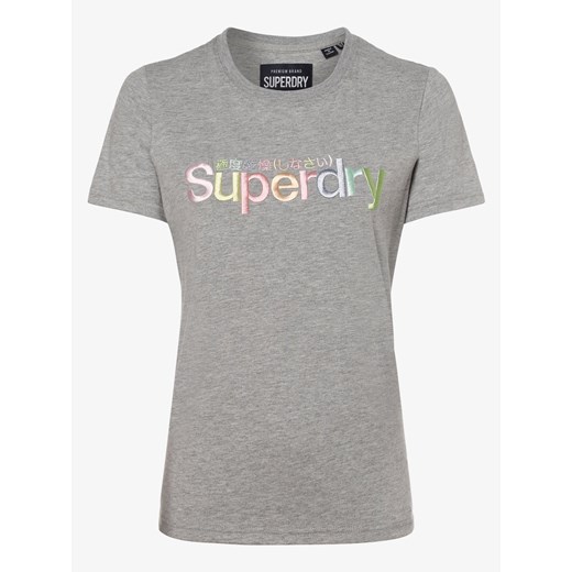 Superdry - T-shirt damski, szary  Superdry S vangraaf