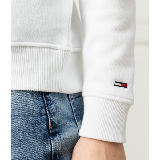 Bluza damska Tommy Jeans z napisem biała krótka casualowa 