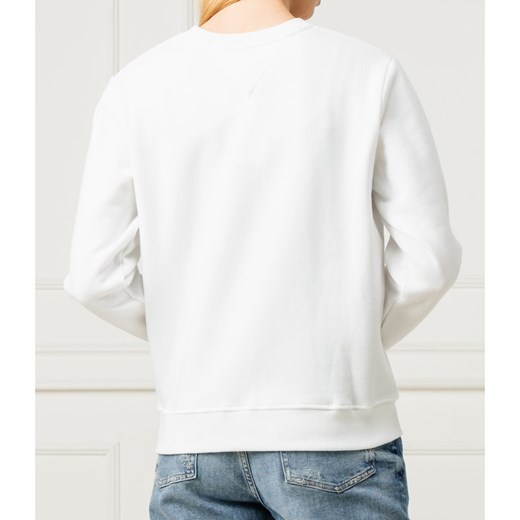 Bluza damska Tommy Jeans biała krótka casualowa 