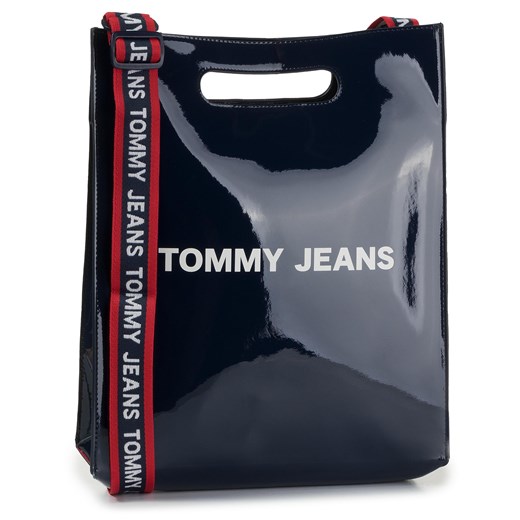 Shopper bag Tommy Jeans czarna na ramię 