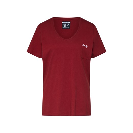 Czerwony t-shirt męski Superdry z krótkimi rękawami 