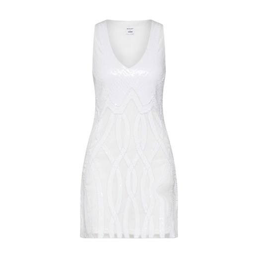 Michalsky For About You sukienka mini w abstrakcyjnym wzorze bez rękawów biała trapezowa 