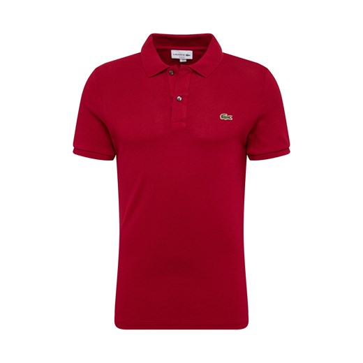 T-shirt męski czerwony Lacoste z jerseyu z krótkim rękawem 
