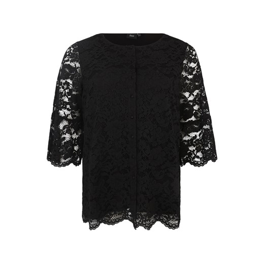 Bluzka damska Zizzi czarna z okrągłym dekoltem z bawełny 