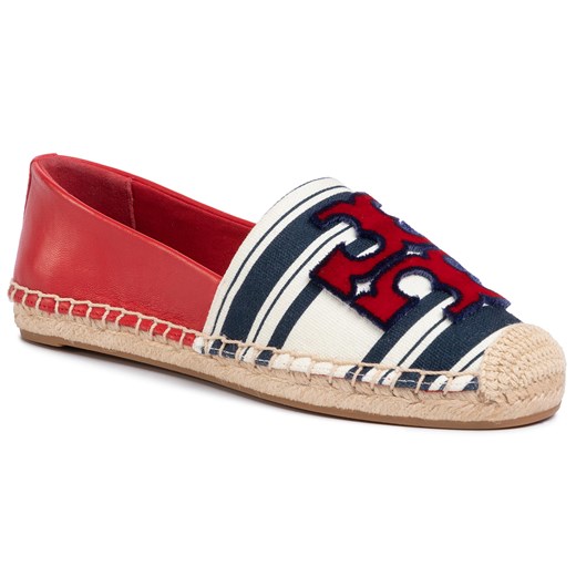 Espadryle TORY BURCH - Ines Fil Coupe Espadrille 64125 Navy Bold Awning Stripe/ Brilliant Red 407 Tory Burch  40 eobuwie.pl