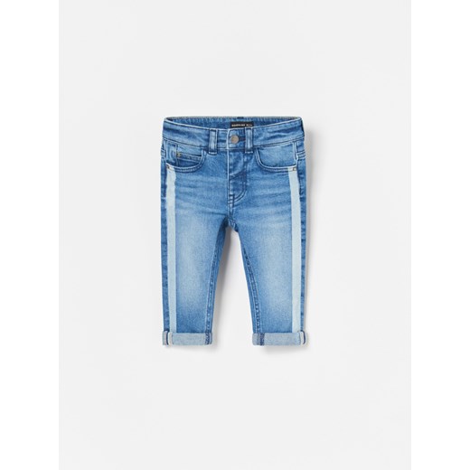 Reserved - Spodnie jeansowe z lampasami - Niebieski  Reserved 92 