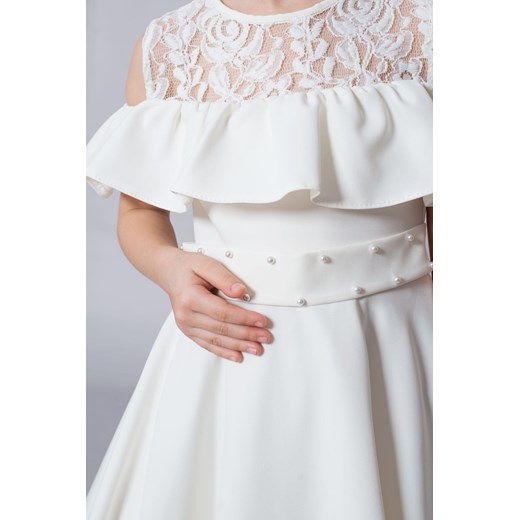 Sukienka dziewczęca biała Jomar z tkaniny 