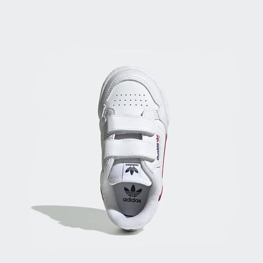 Trampki dziecięce Adidas Originals białe na rzepy gładkie wiosenne 