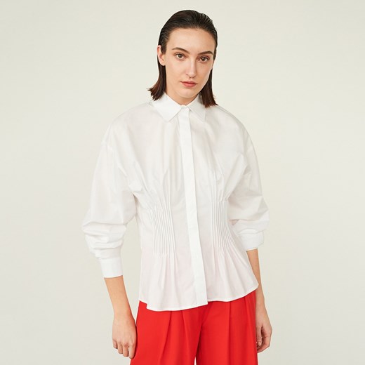 Koszula damska biała Reserved gładka na wiosnę 